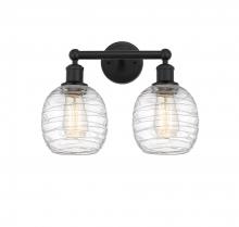 Innovations Lighting 616-2W-BK-G1013 - Belfast - 2 Light - 15 inch - Matte Black - Bath Vanity Light