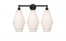 Innovations Lighting 616-3W-BK-G671-8 - Cascade - 3 Light - 26 inch - Matte Black - Bath Vanity Light