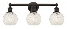 Innovations Lighting 616-3W-OB-G1216-6WM - White Mouchette - 3 Light - 24 inch - Oil Rubbed Bronze - Bath Vanity Light