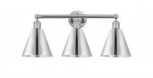 Innovations Lighting 616-3W-PC-MBC-8-PC - Berkshire - 3 Light - 26 inch - Polished Chrome - Bath Vanity Light