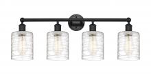 Innovations Lighting 616-4W-BK-G1113 - Cobbleskill - 4 Light - 32 inch - Matte Black - Bath Vanity Light