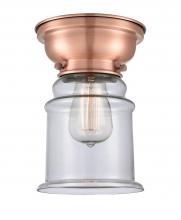 Innovations Lighting 623-1F-AC-G182 - Canton - 1 Light - 6 inch - Antique Copper - Flush Mount