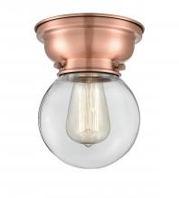 Innovations Lighting 623-1F-AC-G202-6 - Beacon - 1 Light - 6 inch - Antique Copper - Flush Mount