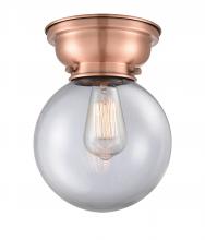 Innovations Lighting 623-1F-AC-G202-8 - Beacon - 1 Light - 8 inch - Antique Copper - Flush Mount