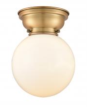 Innovations Lighting 623-1F-BB-G201-8 - Beacon - 1 Light - 8 inch - Brushed Brass - Flush Mount