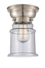 Innovations Lighting 623-1F-SN-G184 - Canton - 1 Light - 6 inch - Brushed Satin Nickel - Flush Mount