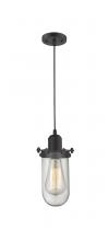 Innovations Lighting 900-1P-BK-CE231-BK-CL - Centri - 1 Light - 5 inch - Matte Black - Cord hung - Mini Pendant