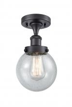 Innovations Lighting 916-1C-BK-G204-6-LED - Beacon - 1 Light - 6 inch - Matte Black - Semi-Flush Mount