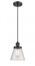 Innovations Lighting 916-1P-BK-G64 - Cone - 1 Light - 6 inch - Matte Black - Cord hung - Mini Pendant