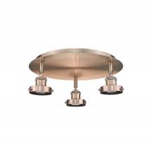 Innovations Lighting 916-3C-AC - Ballston Urban - 3 Light - 15 inch - Antique Copper - Flush Mount