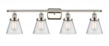 Innovations Lighting 916-4W-PN-G64 - Cone - 4 Light - 36 inch - Polished Nickel - Bath Vanity Light