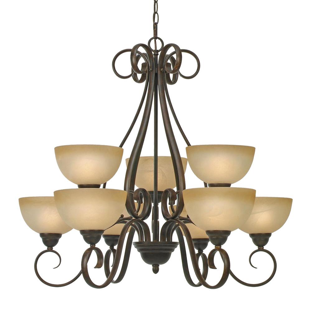 2 Tier - 9 Light Chandelier