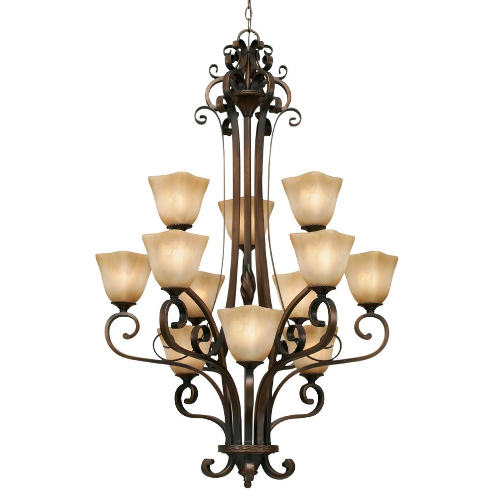 3 Tier - 12 Light Chandelier