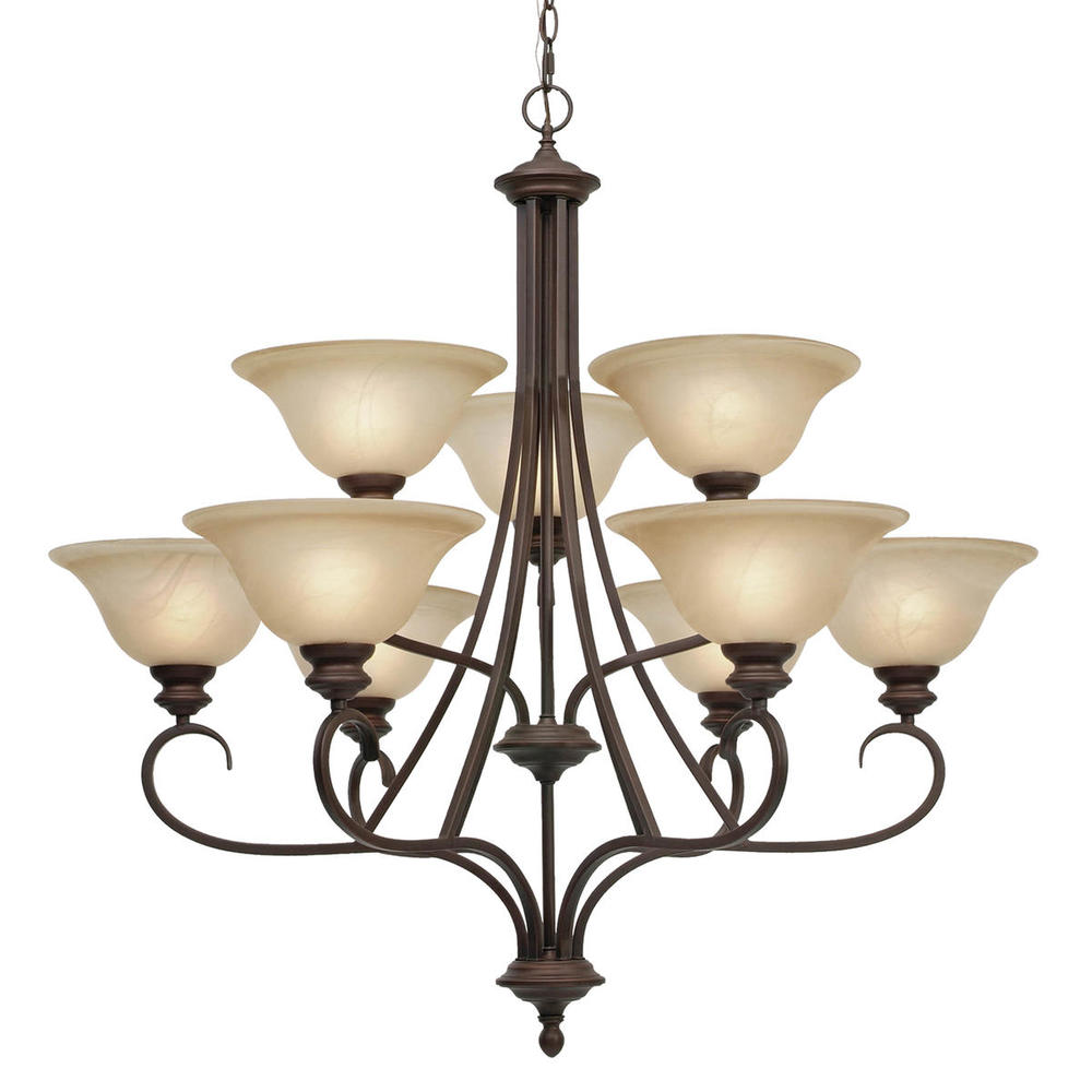 2 Tier - 9 Light Chandelier