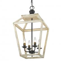 Golden 0839-4P ABI - Haiden 4 Light Pendant in Antique Black Iron