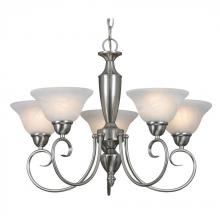 Golden 1395 PW-MBL - 5 Light Chandelier