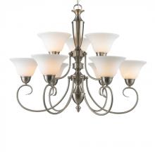 Golden 1399 PW-OP - 2 Tier - 9 Light Chandelier