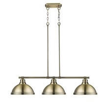 Golden 3602-3LP AB-AB - Duncan 3 Light Linear Pendant