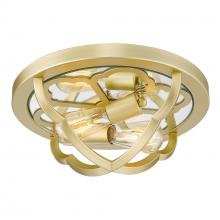 Golden 5926-FM OG - Saxon Flush Mount in Olympic Gold