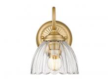 Golden 6952-1W BCB-CLR - Audra 1-Light Wall Sconce in Brushed Champagne Bronze with Clear Glass