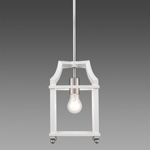 Golden 8401-M1L PW-WH - Leighton Mini Pendant