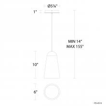 Modern Forms US Online PD-4510-27-BV/BK - Pompeii Mini Pendant Light