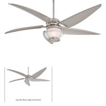 Minka-Aire F579-L-BNW - One Light Brushed Nickel Wet Outdoor Fan