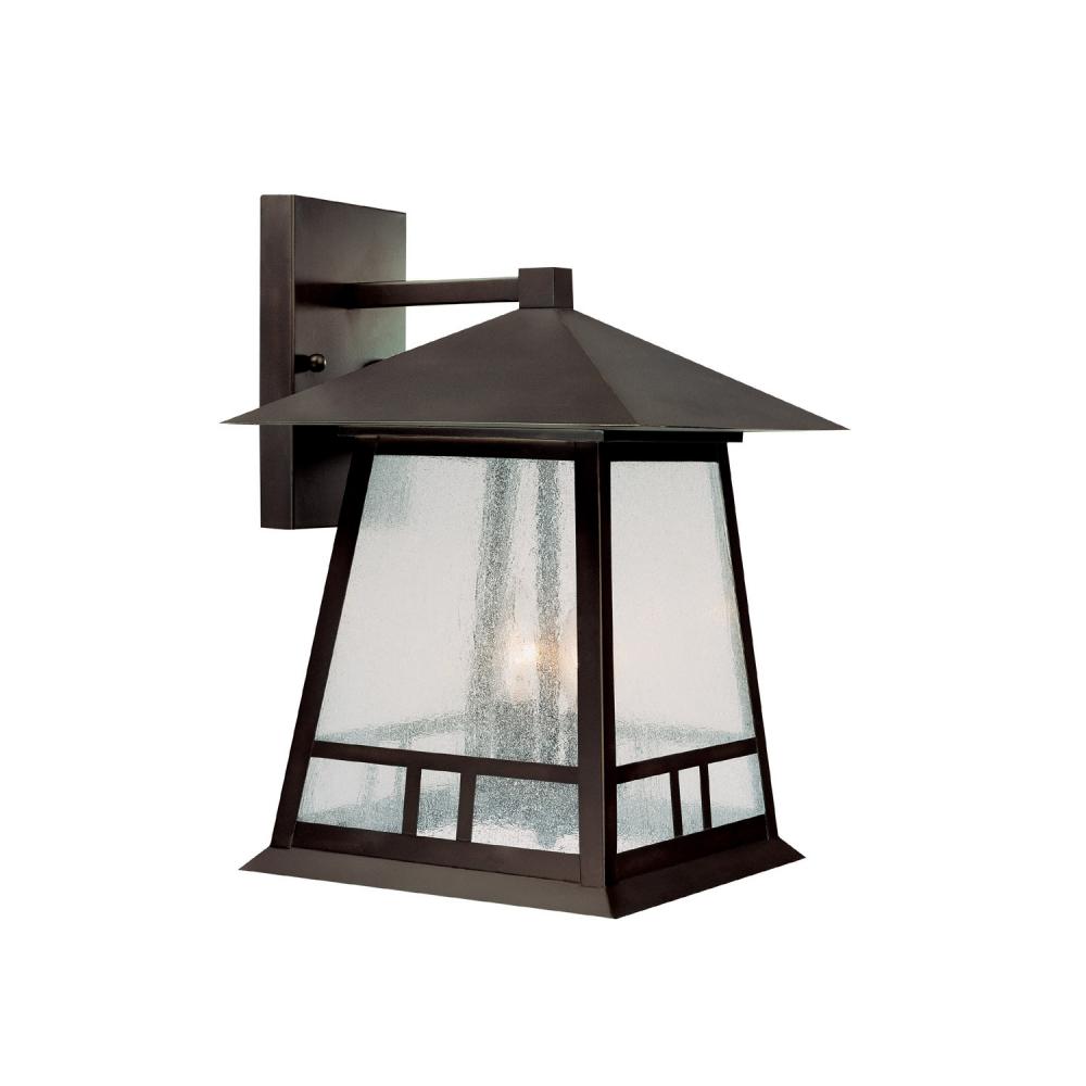 Two Light Burnished Bronze Wall Lantern