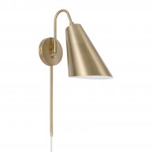 Capital 654911MA - 1-Light Modern Swing Arm Sconce in Matte Brass with Painted White Interior