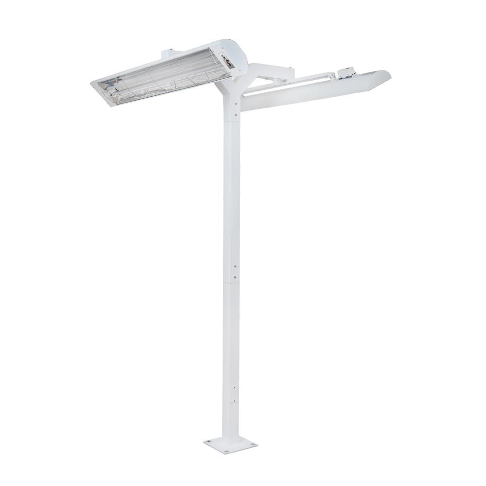 8FT POLE MOUNT,DOUBLE 61IN,WHT