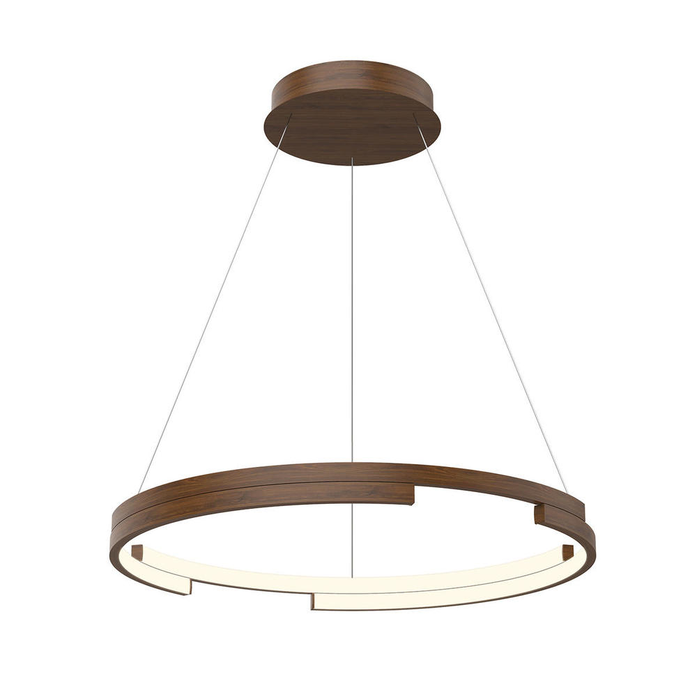 Anello Minor 24-in Walnut LED Pendant