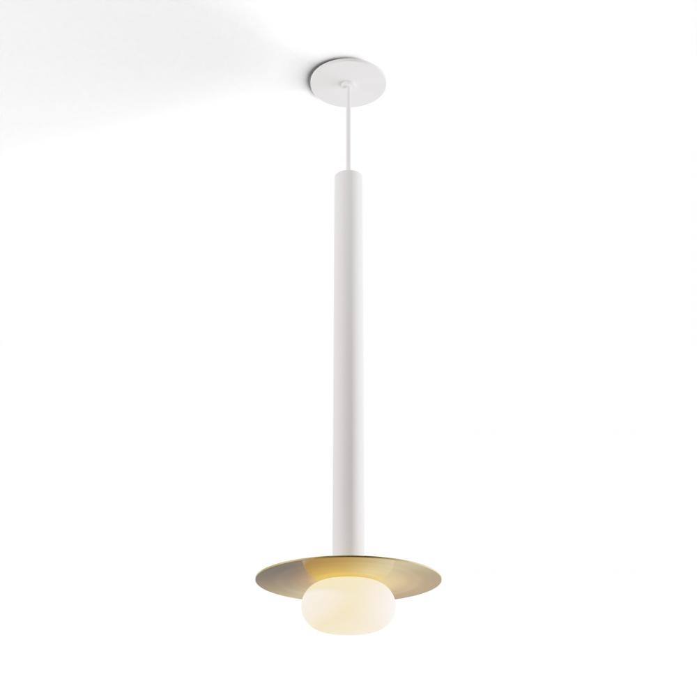 Combi Pendant 24" Single Unit Matte White with Matte White Canopy