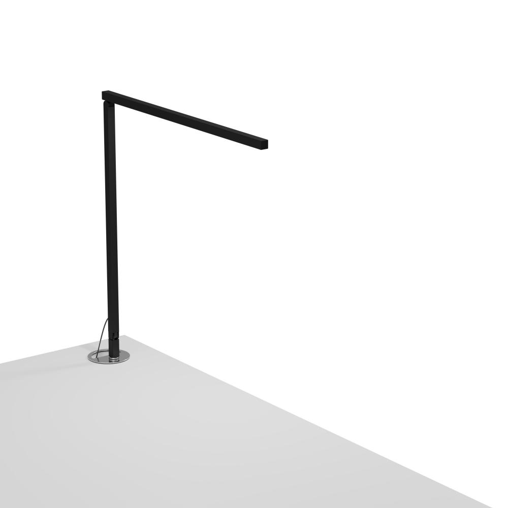 Z-Bar Solo Desk Lamp Gen 4 (Warm Light; Matte Black) with Grommet Mount