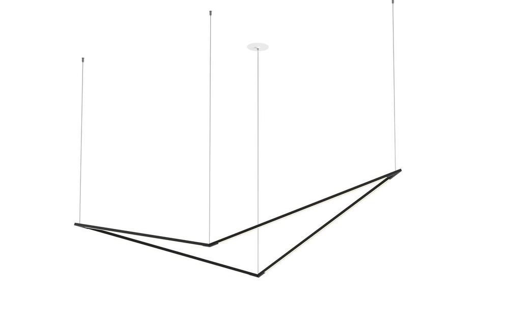 Z-Bar Pendant Large Bird, Matte Black (36" light bars)