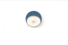 Koncept Inc GRW-S-SIL-AZF-PI - Gravy Wall Sconce - Silver body, Azure (Felt) plates - Plug-in