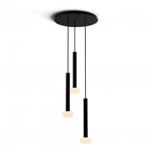 Koncept Inc CMP-C3-S-16-MTB+NA+GLB - Combi Pendant 16" Circular 3 Combo Matte Black with Matte Black Canopy