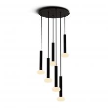 Koncept Inc CMP-C6-S-12-MTB+NA+GLB - Combi Pendant 12" Circular 6 Combo Matte Black with Matte Black Canopy