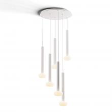 Koncept Inc CMP-C6-S-16-MWT+NA+GLB - Combi Pendant 16" Circular 6 Combo Matte White with Matte White Canopy