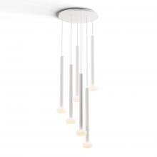 Koncept Inc CMP-C6-S-24-MWT+NA+GLB - Combi Pendant 24" Circular 6 Combo Matte White with Matte White Canopy