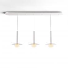 Koncept Inc CMP-L3-S-12-MWT+GDGY9+GLB - Combi Pendant 12" Linear 3 Combo Matte White with Matte White Canopy