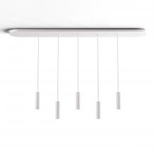 Koncept Inc CMP-L5-S-06-MWT - Combi Pendant 6" Linear 5 Combo Matte White with Matte White Canopy