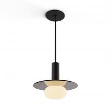 Koncept Inc CMP-S1-S-06-MTB+GDGY9+GLB - Combi Pendant 6" Single Unit Matte Black with Matte Black Canopy