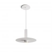 Koncept Inc CMP-S1-S-06-MWT+MPTB9 - Combi Pendant 6" Single Unit Matte White with Matte White Canopy, 9" metal plate (White/Pain