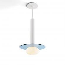 Koncept Inc CMP-S1-S-12-MWT+GBLU9+GLB - Combi Pendant 12" Single Unit Matte White with Matte White Canopy