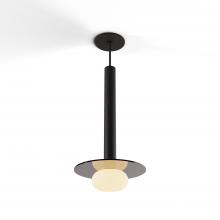 Koncept Inc CMP-S1-S-16-MTB+GDGY9+GLB - Combi Pendant 16" Single Unit Matte Black with Matte Black Canopy