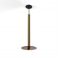 Koncept Inc CMP-S1-S-24-BRS+GTEA9 - Combi Pendant 24" Single Unit Brass with Matte Black Canopy