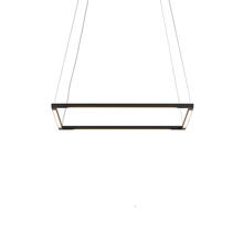 Koncept Inc ZBP-16-S-SW-MTB-CNP - Z-Bar Pendant Small Square, Soft Warm, Matte Black, 18" x 18"