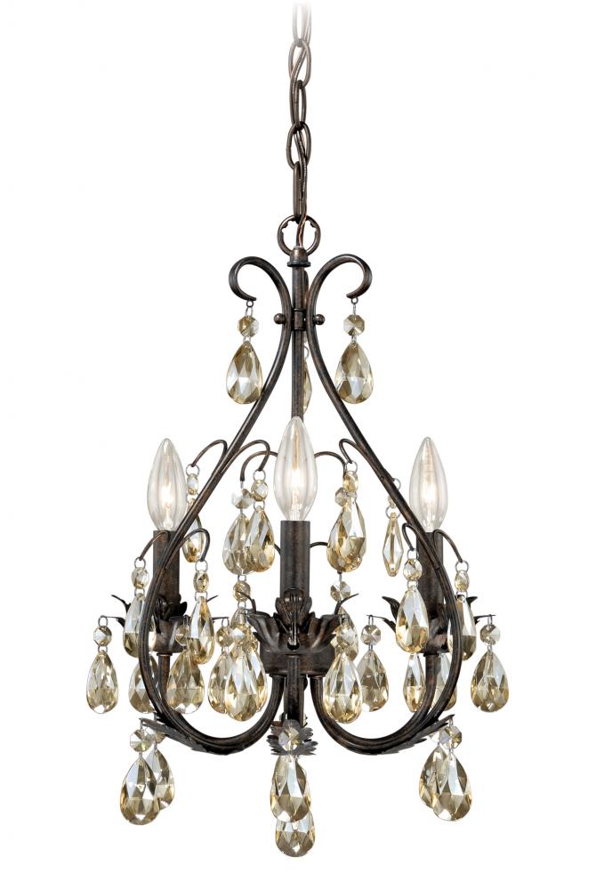 Alicia 3L Mini Chandelier Gold Flake Bronze