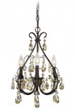 Vaxcel International H0035 - Alicia 3L Mini Chandelier Gold Flake Bronze