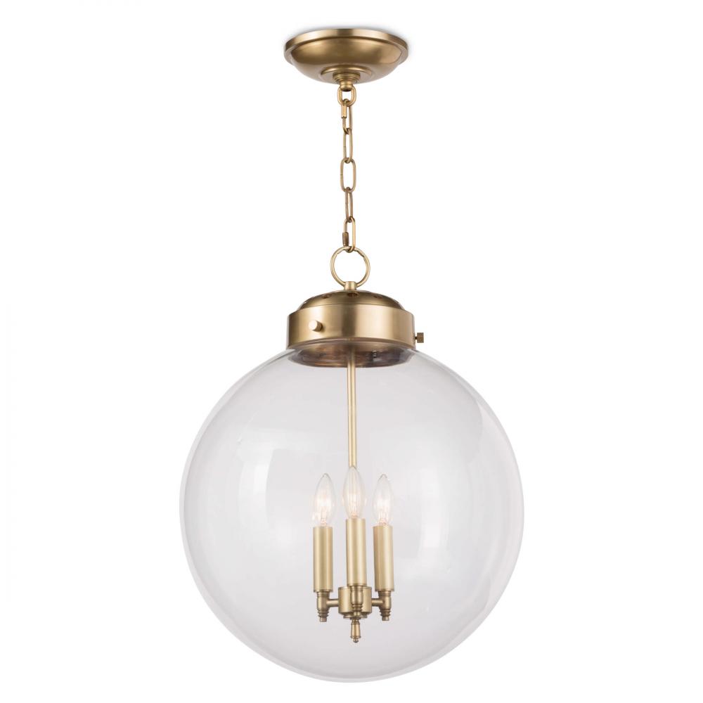 Regina Andrew Globe Pendant (Natural Brass)